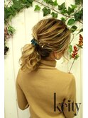 カジュアルラフポニー♪ヘアセット￥2300→TEL予約￥2100