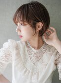 大人可愛い20代30代40代黒髪前下がりショートボブ丸みショート◎