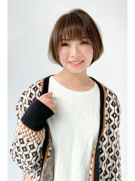 ノノリリ(NONORIRI) ぱつっとボブ小顔ナチュラルボブ30代40代50代オリーブベージュ