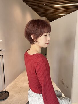 サイド(.side) ピンクブラウンショートボブ