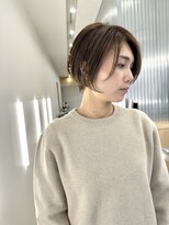 リノア 鵠沼海岸(LINOA)&nbsp;デザインカラー/レイヤーカット/ウェットヘア/オリーブベージュ