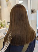 髪質改善カラー　艶カラー　ブラウンカラー　ミディアム