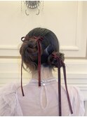 ツインお団子　ヘアセット