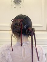 ツインお団子　ヘアセット