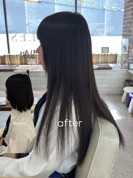 ヘアー アレス(hair ales) シールエクステ ロングエクステ 黒髪ロング