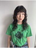 20代30代大人可愛いロングウルフくせ毛風パーマウェーブヘア