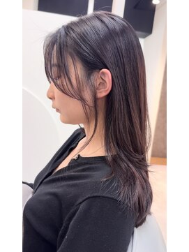 カラ フクオカ(Cara FUKUOKA) 【顔まわりカット&ラベンダーブラウン】福岡透明感カラー