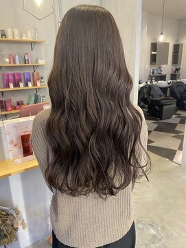 シェル 津山の手店(shel) 20代30代透明感◎ラベンダーブラウン×韓国風レイヤーカット