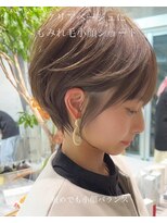 ラフ 立川(Laff)&nbsp;ショートヘアショートボブ白髪ぼかしハイライトカラーボブ