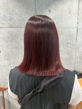 ルース(LOOSE) 切りっぱなしボブ＋暖色カラー　立川/立川駅/髪質改善カラー