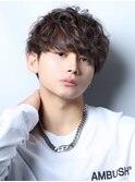 シャドウパーマ 刈り上げマッシュ