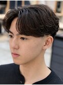 ニュアンスパーマ/テーパーフェード/毛流れセンターパート/千葉