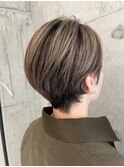 大人の素敵な立体感ショート！福岡ハイライト/福岡白髪ぼかし