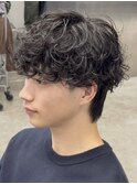 渋谷緩めシャドウルーズパーマ波巻きスパイラルフェザーパーマ