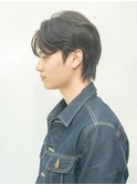 センターパートニュアンスパーマ