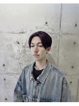メンズエープラス 大野城 春日原(men’s A+plus)&nbsp;パープルカラー×センターパート