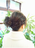 編みこみ×ルーズシニヨン♪