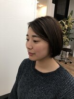 アメリ(Ameri)&nbsp;-Ameri-ミニボブ　×   オリーブブラウン