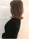 ミルクティーグレージュ×顎下5ｃｍの外ハネボブ　　担当　松村