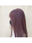 【Zina】シースルー前髪/ダークラベンダーアッシュ/20代30代40代
