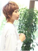 ■カーキベージュオン眉ショートウルフM.SLASHセンター南12-21★