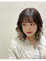 ヘアメイク マルナ 本店(HAIR MAKE MALUNA)&nbsp;【MALUNA ペコ】透明感カラー×キュートなカーリーヘア