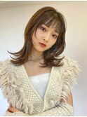 大人可愛い 20代30代40代  外ハネ くびれ 小顔ミディアム