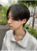 前髪なしハンサムショート/メンズライクなツーブロックショート