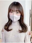 オリーブカラー秋色くすみベージュ透明感カラー_ba491201