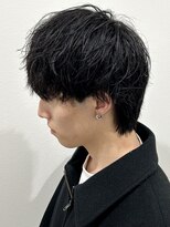 ヒュイル バイ ニアウ(Hwyl by Niau) シャドウパーマメンズマッシュカットパーマウルフショートネープ