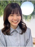 ◎美髪カールピンクブラウンロングセミディ似合わせ前髪