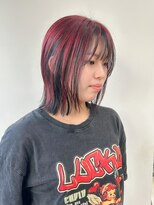 テルヴェ(Terve) ブリーチ無しダブルカラーデザインカラービビットレッドカラー