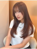 暗めカラー/レイヤーカット/マロンベージュ/くすみベージュ/