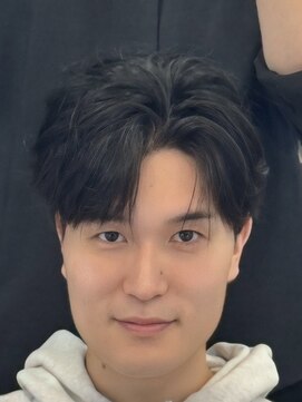 バース 河原町店(BIRTH) 韓国へアスパイキーショートツーブロック黒髪アップバング刈