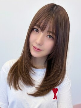 ルージュシー 堀江(RU10C) レイヤーカット/ブリーチなしダブルカラー/モカブラウン