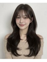ラフ バイ マグ 南松本(R.A.F. by Mag)&nbsp;夏色ブリーチなしカラー◎ロングレイヤー×顔まわり韓国風