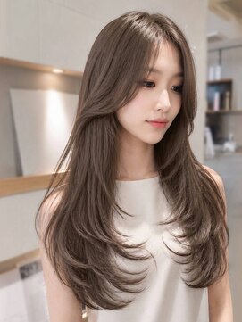 アイヴィ 表参道(IVY) 憧れ韓国ハッシュレイヤーワンカール×まろミルクティーベージュ