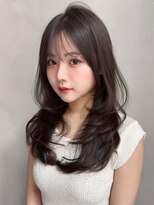 アグノス 青山(Agnos)&nbsp;レイヤーカットシースルーバングカーキグレージュ