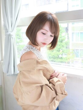 ルティア(Lutia) 小顔ボブ 切りっぱなし 斜めバング★★