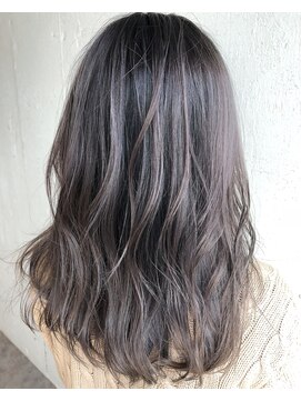 エイト 福岡天神店(EIGHT fukuoka) 【EIGHT福岡】nabe_コントラストバレイヤージュパープルグレー