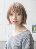 流しバング外ハネ 切りっぱなし