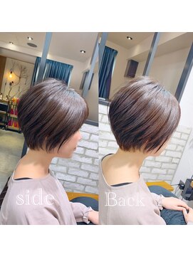 アヴァロン(AVALON) スッキリ丸みショート×ハイライトカラー