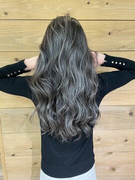 アップ(A+hair) コントラストハイライト_グレージュ