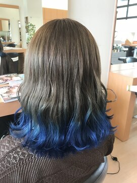 シャンプーボーイ ヒノ(SHAMPOO BOY Hino) ブルー☆裾カラー