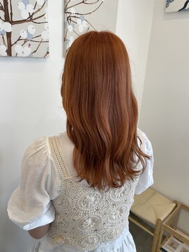 ジジ チーク 栃木(Gigi cheek) ワンブリーチで作るオレンジベージュ◎