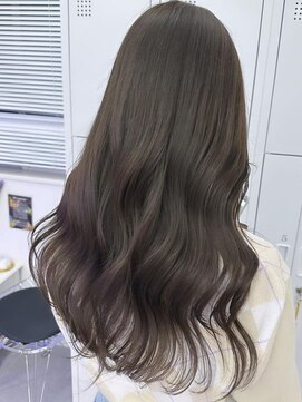 ミミヘアーガーデン(mimi hair garden) 韓国風ロングレイヤー×透明感カーキブラウン 10代20代30代