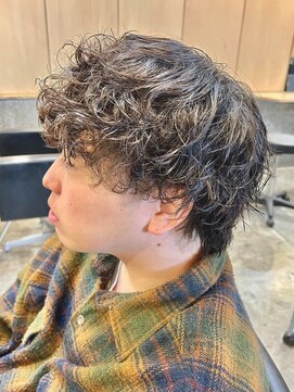 ニアウ 伊勢崎連取店(Niau) 緩め波巻きパーマメンズマッシュ波巻きスパイラルパーママッシュ