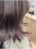 ベージュ ×  ピンク