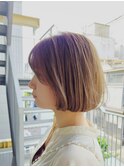 【SHARON原宿】愛されまるみボブ×ミルクティーカラー