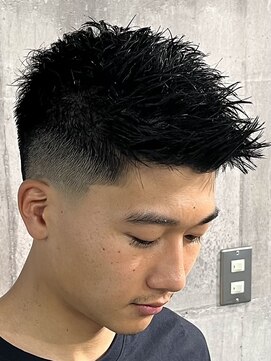 メイン(MENIN) 爽やか黒髪短髪フェード[相模大野/メンズ/町田]